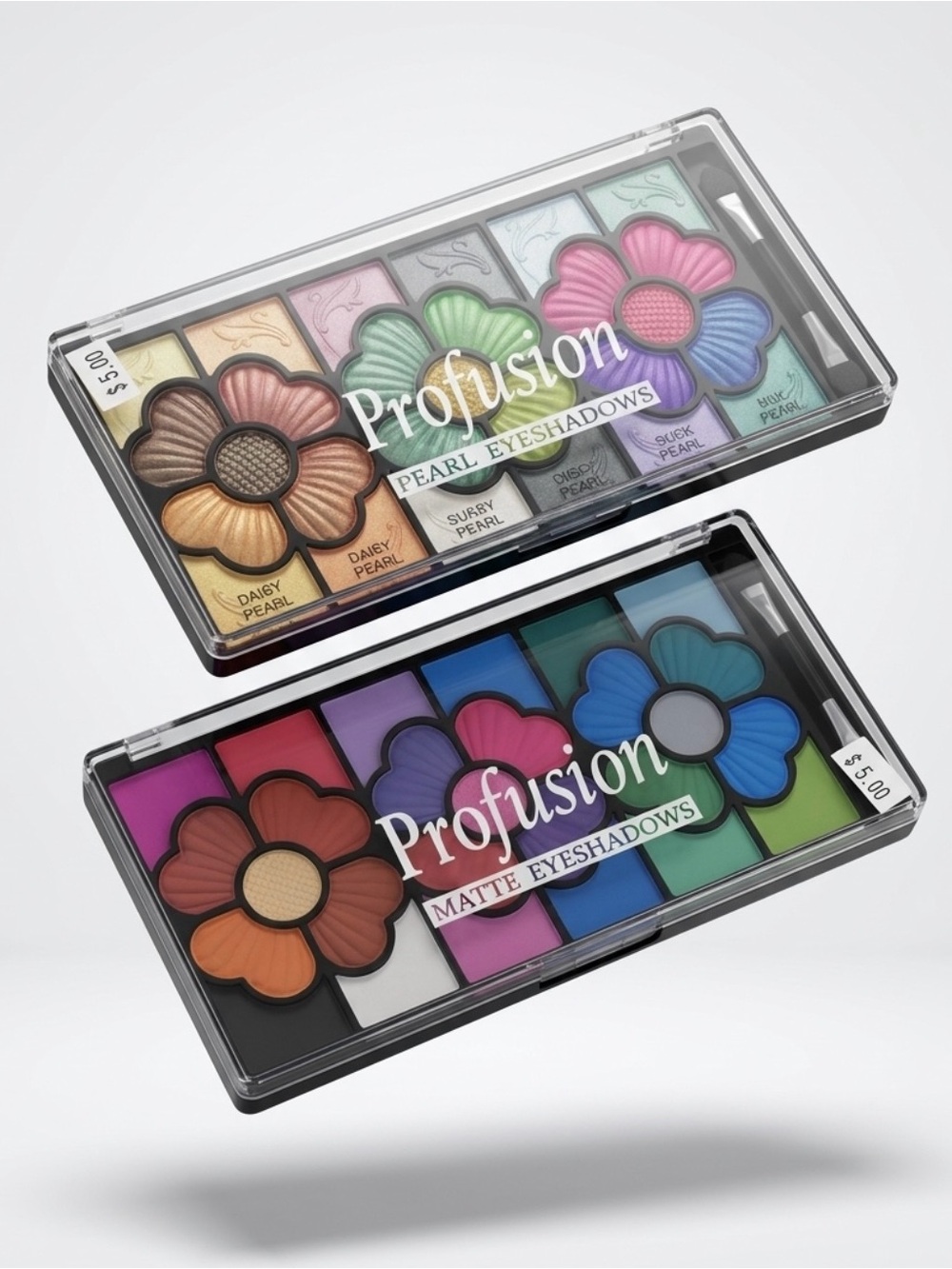 Profusion Cosmetics Pearl & Matte Eyeshadow Palette - Multi-Color bundle of(2)